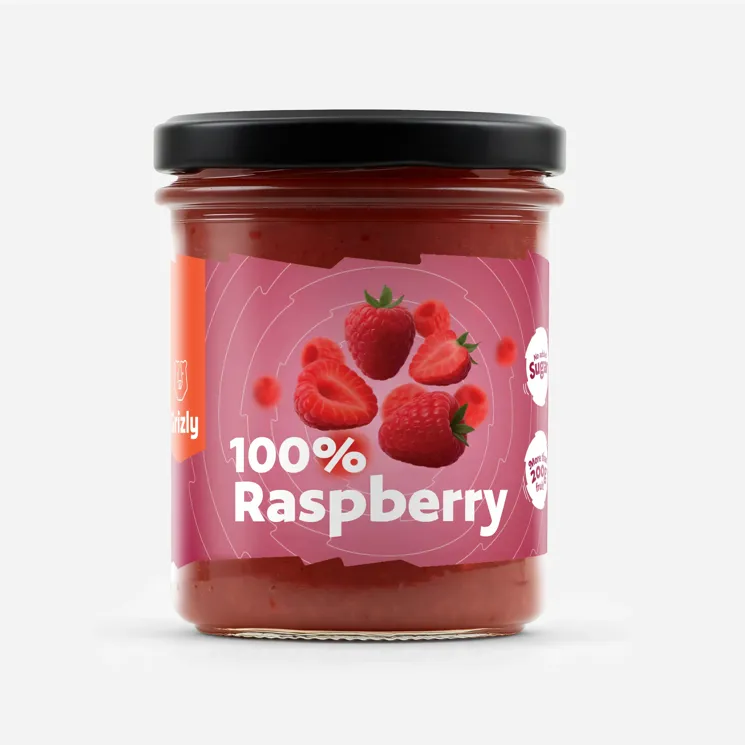 100 % Himbeere ohne zugesetzten Zucker mit extra Fruchtstücken