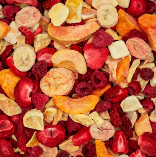 Trockenfrüchte, gefriergetrocknetes Obst Grizly