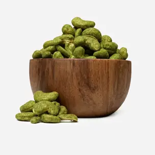 Cashews mit Matcha und Ingwer