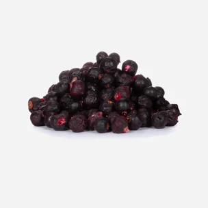 Gefriergetrocknete schwarze Johannisbeeren