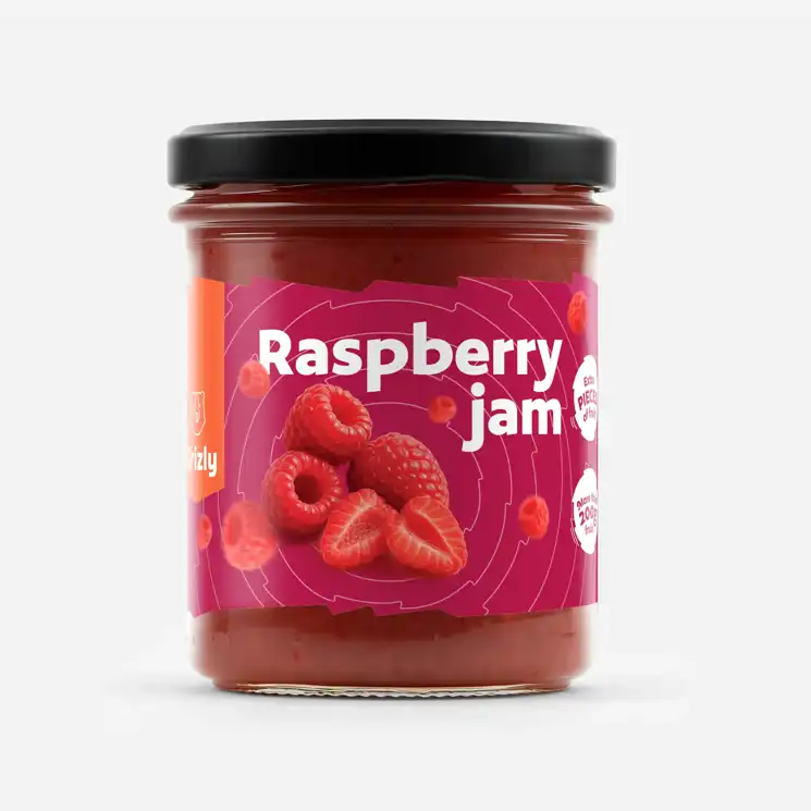 Himbeermarmelade mit extra Fruchtstücken