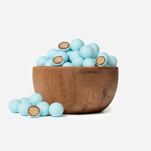 Knusprige kugeln blau