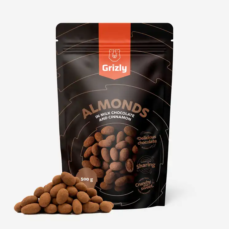 Mandeln in Vollmilchschokolade mit Zimt